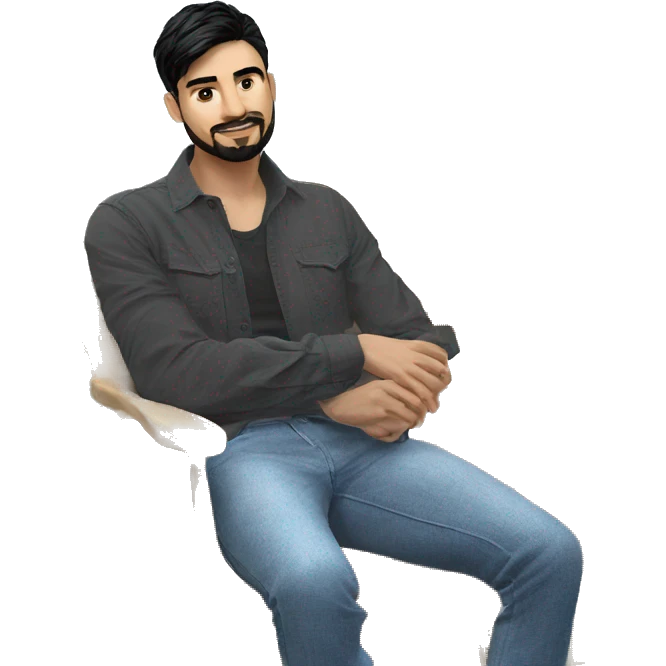 man sitting in chair emoji