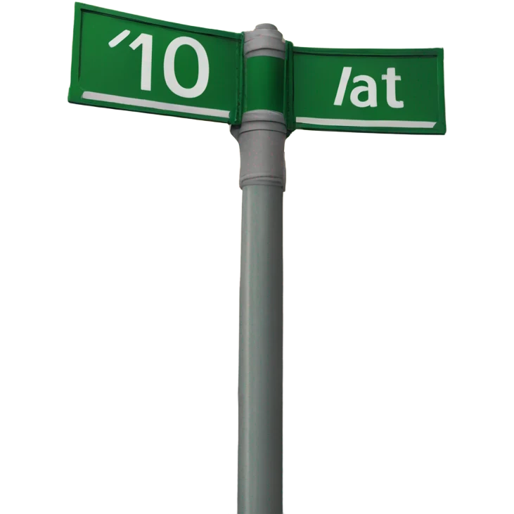 A street sign that says 10th ave emoji