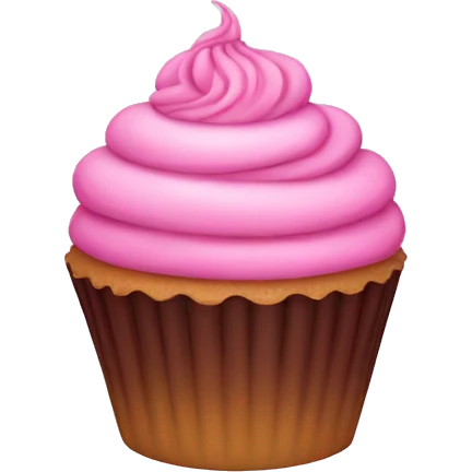 Pink cupcake emoji