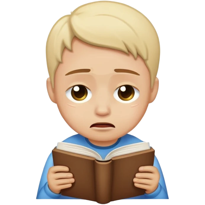 Crying reading a book emoji