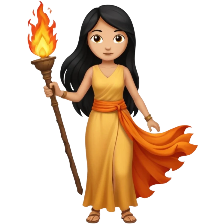Ancient Torch Bearer woman emoji