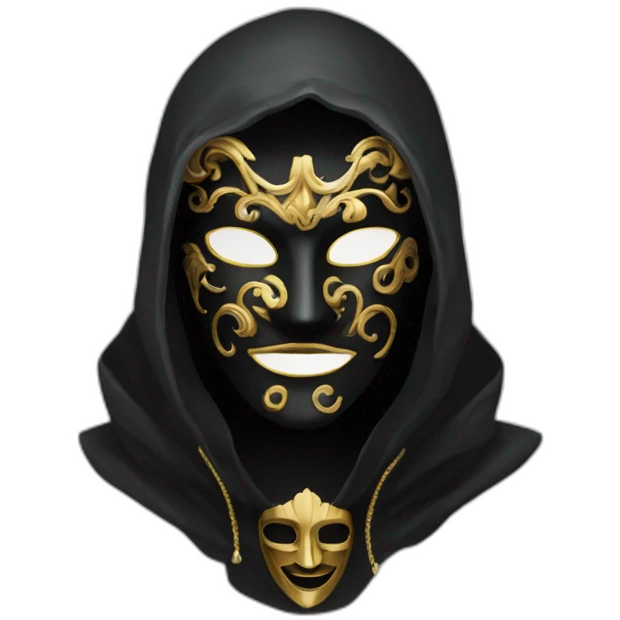 man dark hacker venetian mask emoji