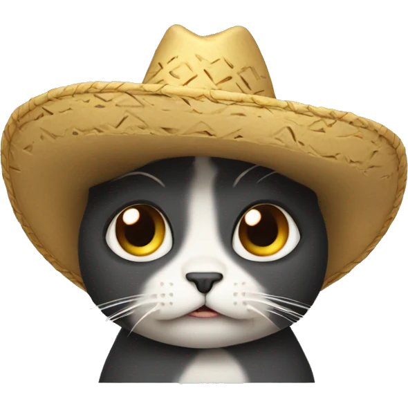Cry cat with sombrero  emoji
