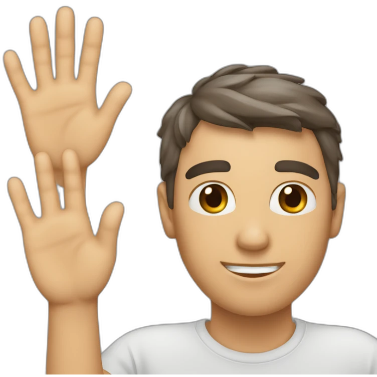 signe jul avce les mains emoji
