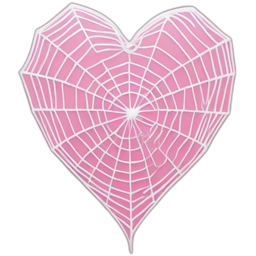 pink heart in a white spiderweb  emoji