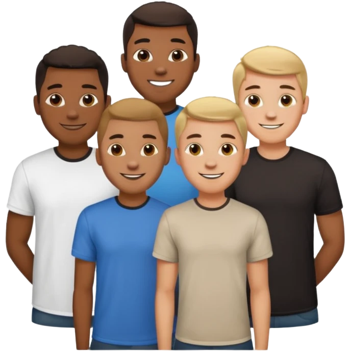  group of young black guy family members chilling  emoji