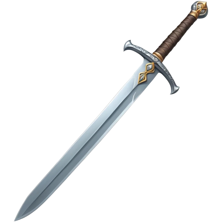 Medieval iron sword with detailed hilt and blade emoji