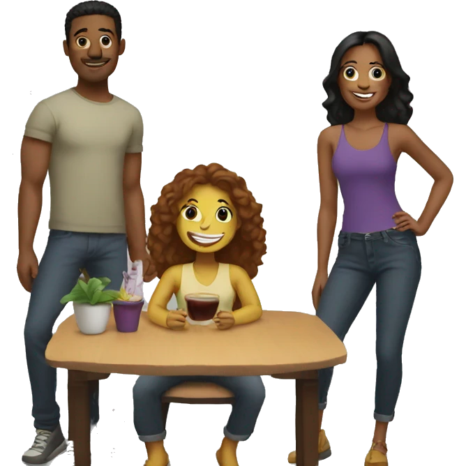 friends hanging out emoji