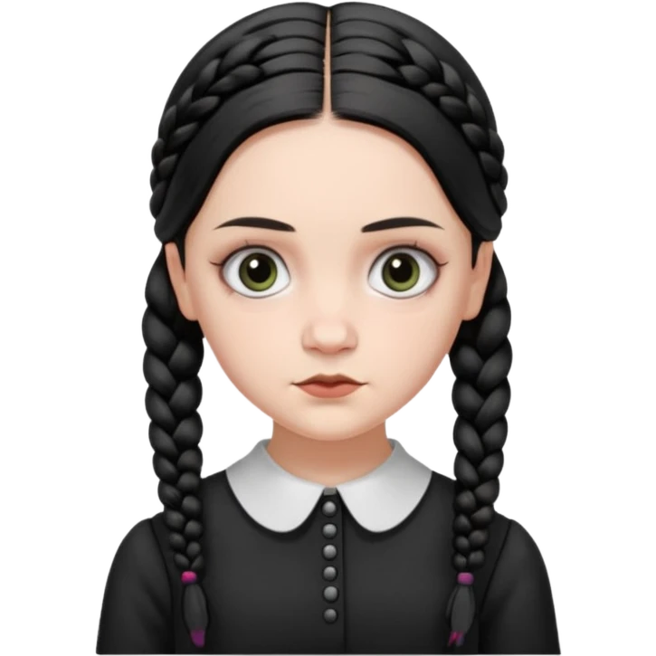 Un emoji de Mercredi Addams emoji