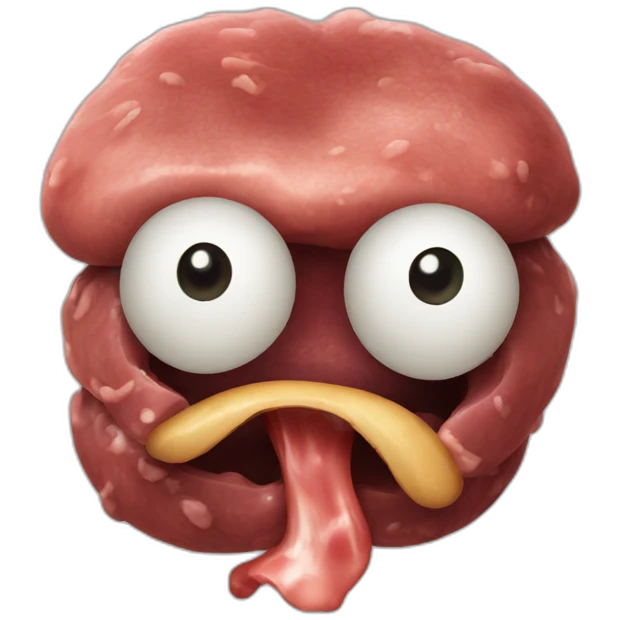 Rotten stinky meat emoji