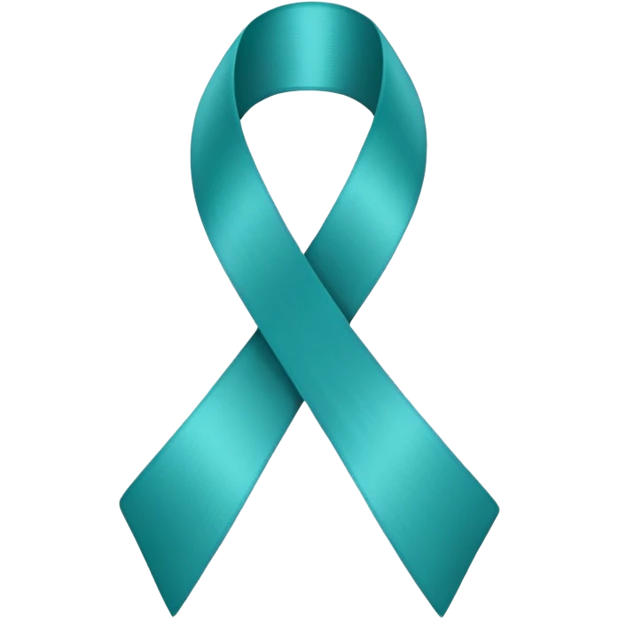 Teal awareness ribbon emoji emoji