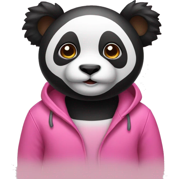 Pink panda emoji