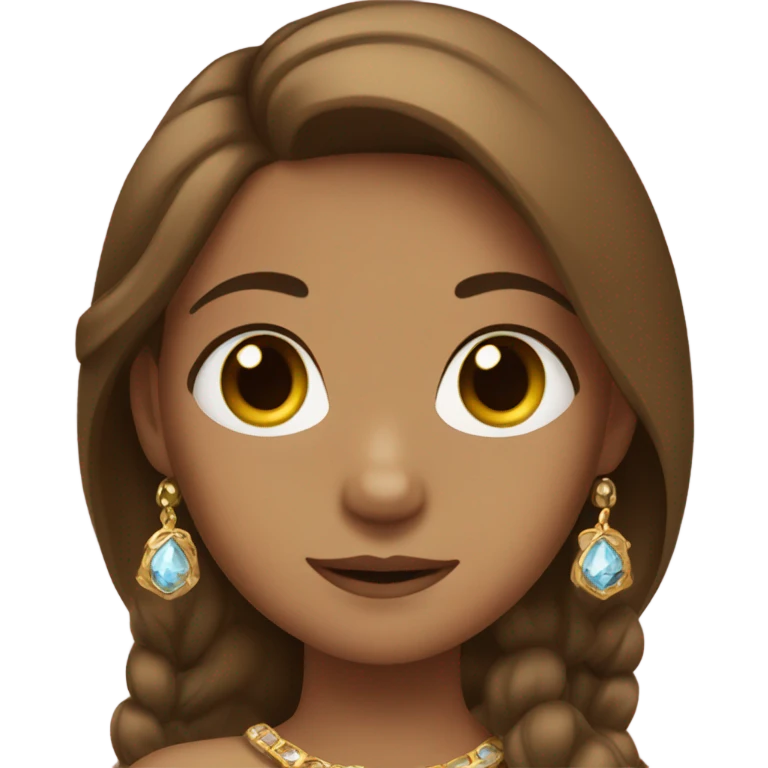 brown-haired girl with jewelry emoji