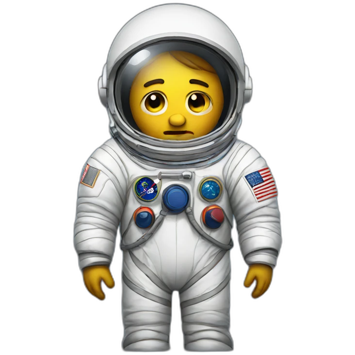 Sad astronaut emoji
