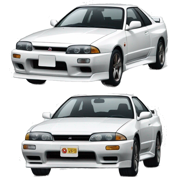 white nissan skyline r32 emoji