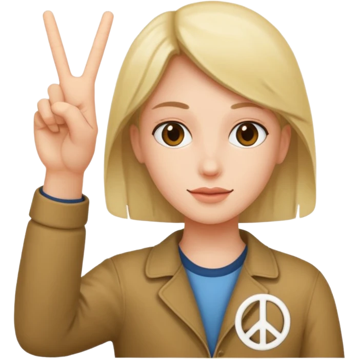 person holding up a peace sign  emoji