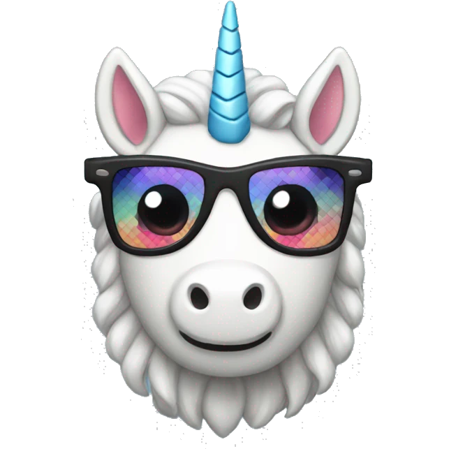 sunglass unicorn pixel emoji