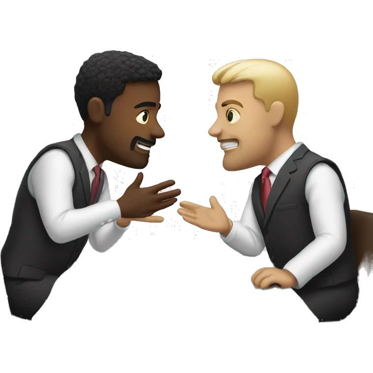 two men business meeting emoji