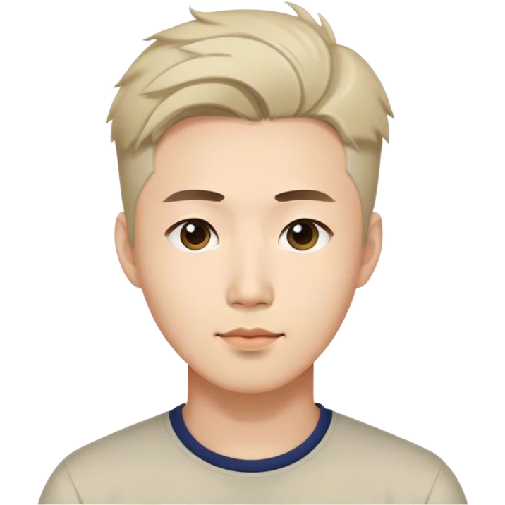 Charismatic 30 year old Korean man with neat hairstyle emoji