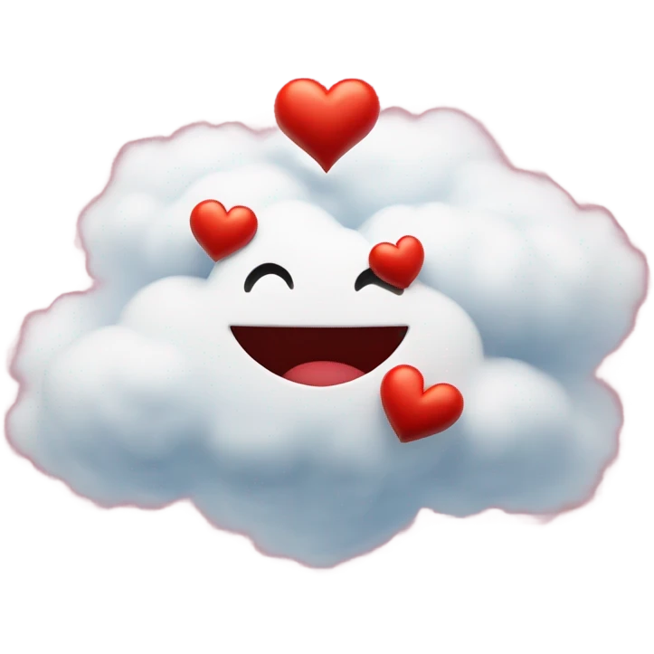 red heart + cloud emoji
