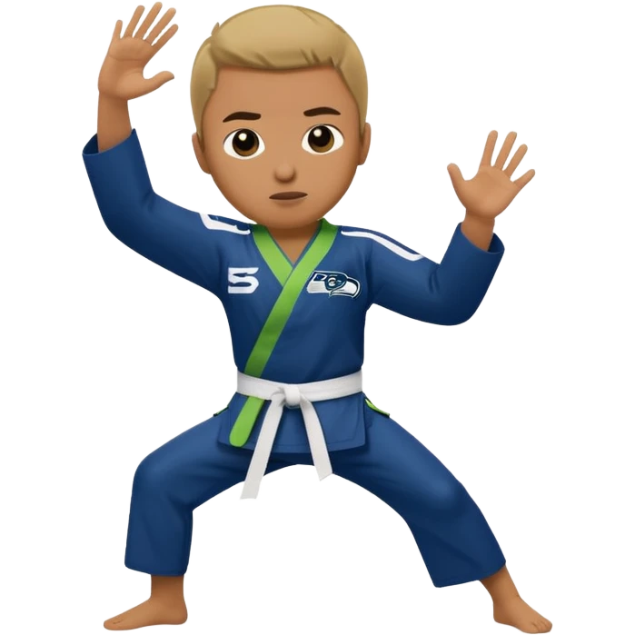 Karate Emoji with Seattle Seahawks emoji