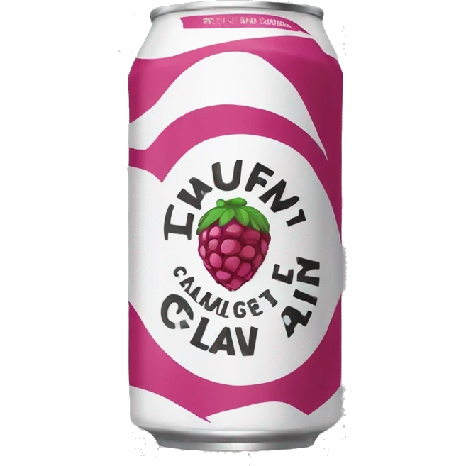 White claw raspberry can emoji