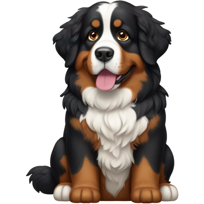 Bernese mountain dog sitting emoji