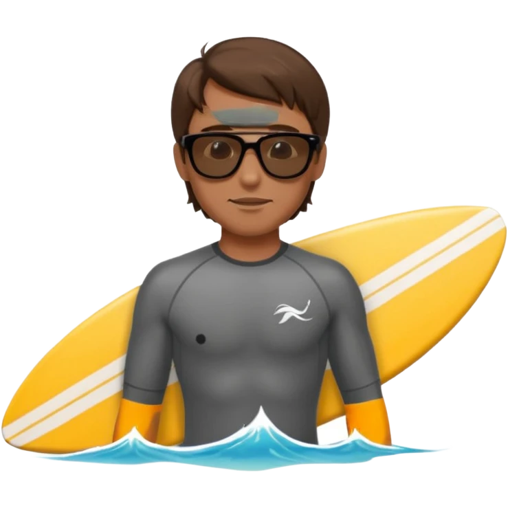 Surfer guy with brunette  emoji