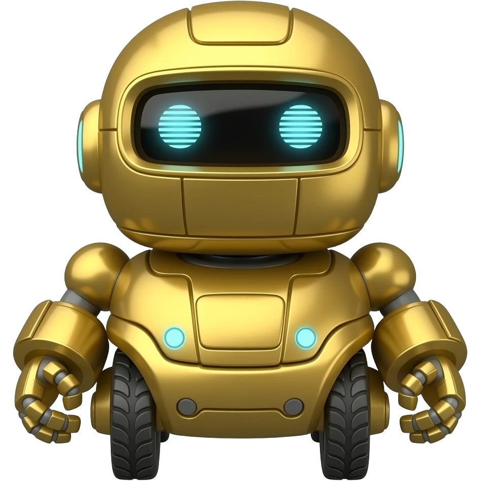 gold delivery robot emoji