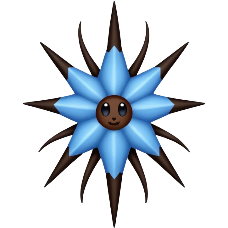 6lı mavi bir yıldızın içinde tik emoji