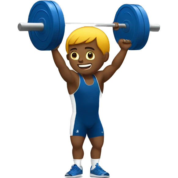 summer olympics boy weightlifting emoji