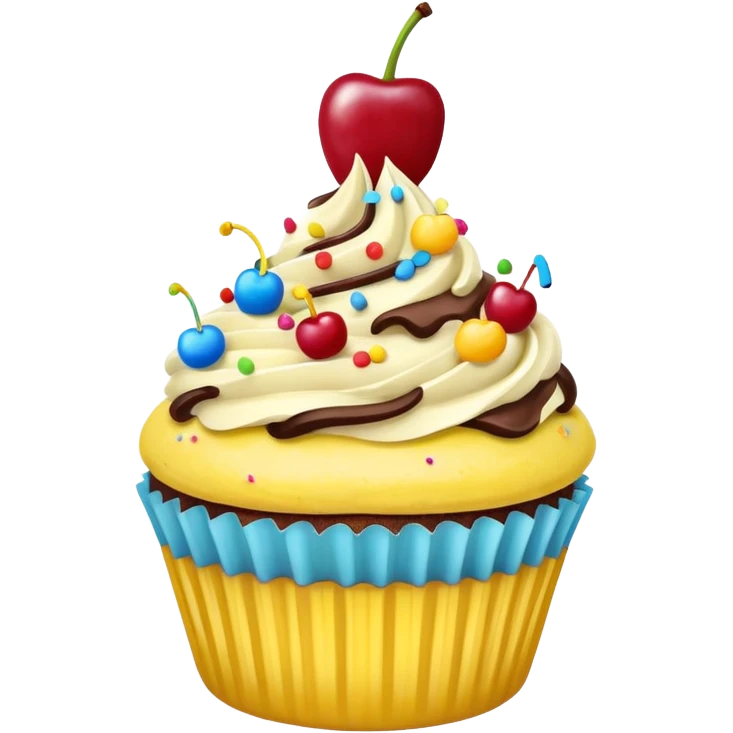 Banana split cupcake  emoji
