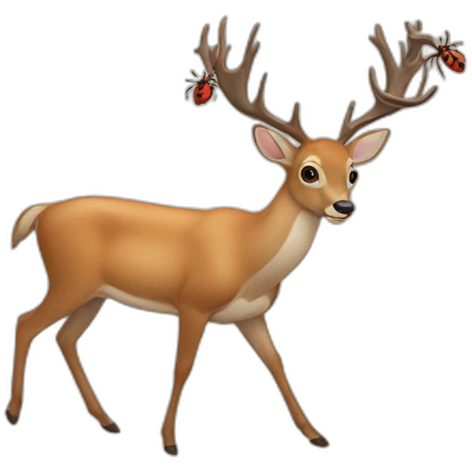 deer with spider emoji