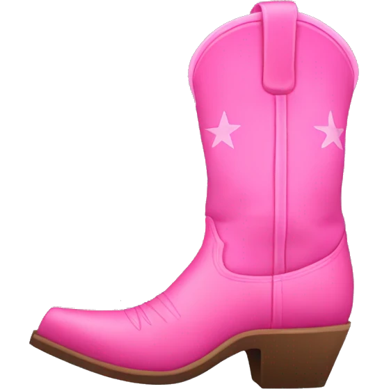 Pink cowboy boots emoji
