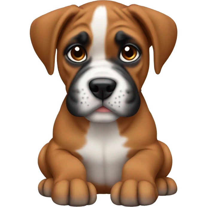 Cute boxer puppy  emoji