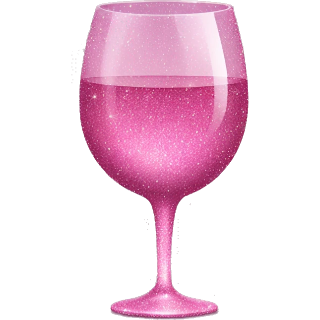 Pink Wine glass with sparkle emoji