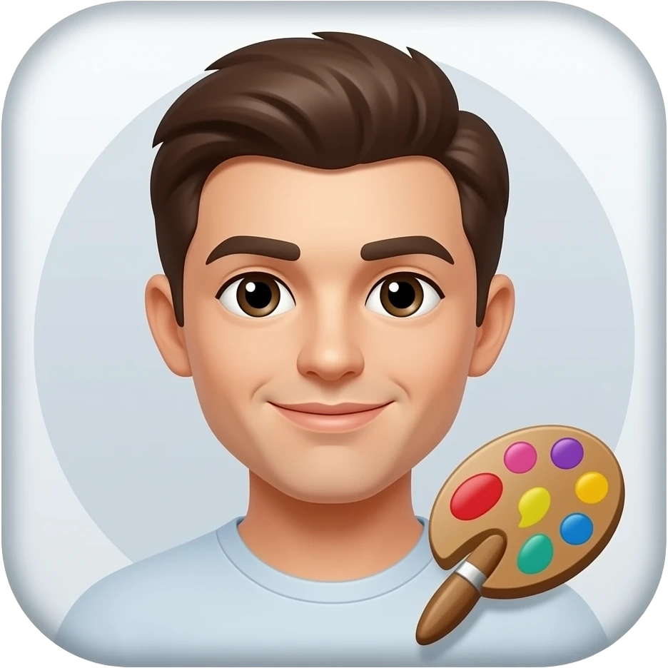 painter icon realistic modern ui emoji
