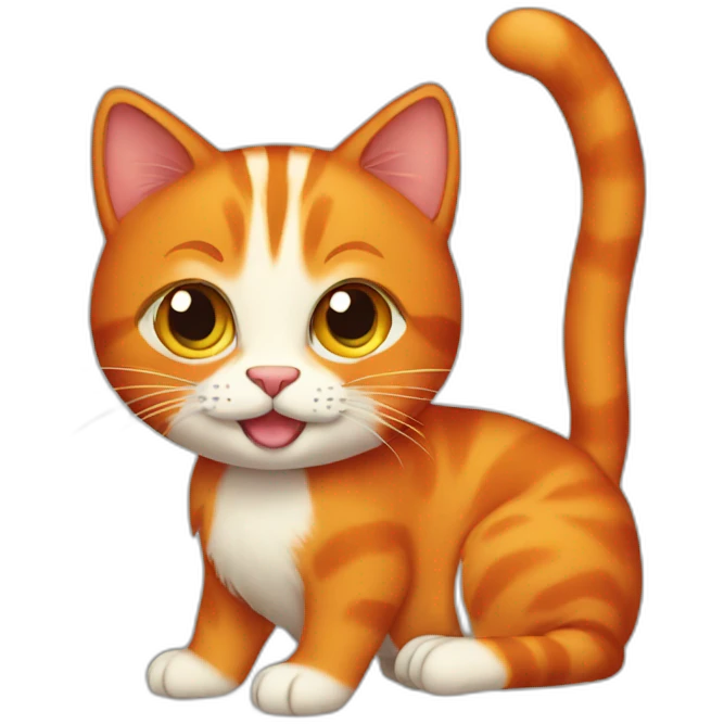 Red cat emoji