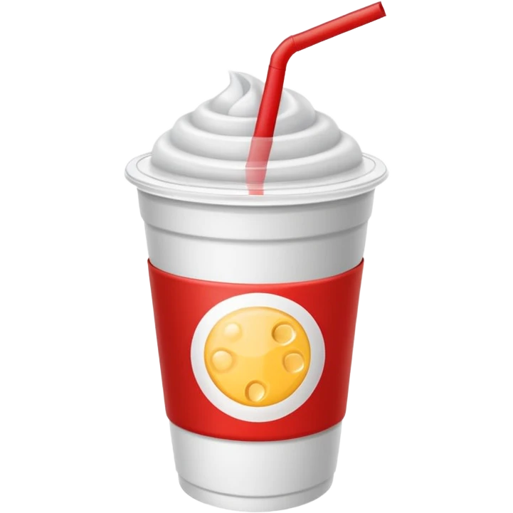 plain white soda cup from a fast food restaurant with a straw emoji