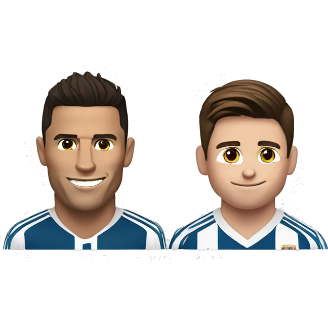 Cristiano Ronaldo y Messi emoji