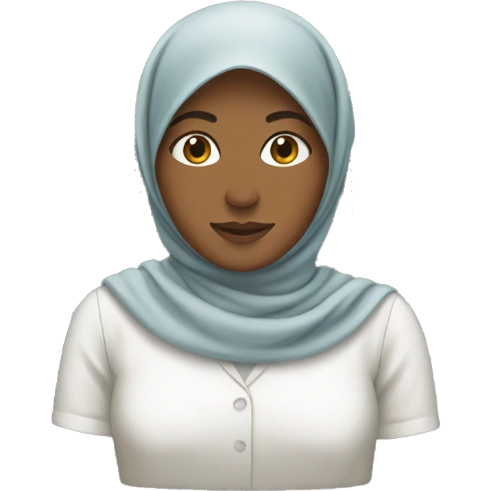 Worker wearing hijab emoji