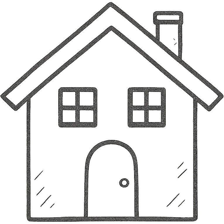 house, hand drawn icon style emoji