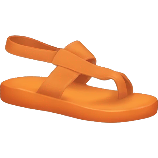 orange colored sandals with no oranges  emoji
