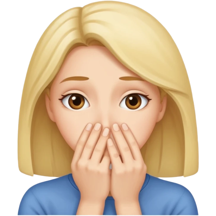 Women hiding her mouth  emoji