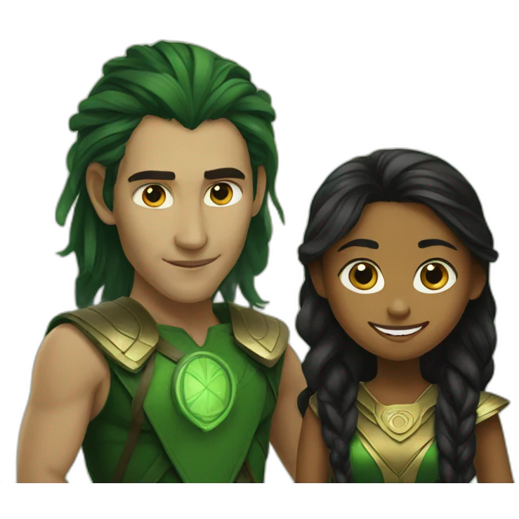 loki with indian girl emoji