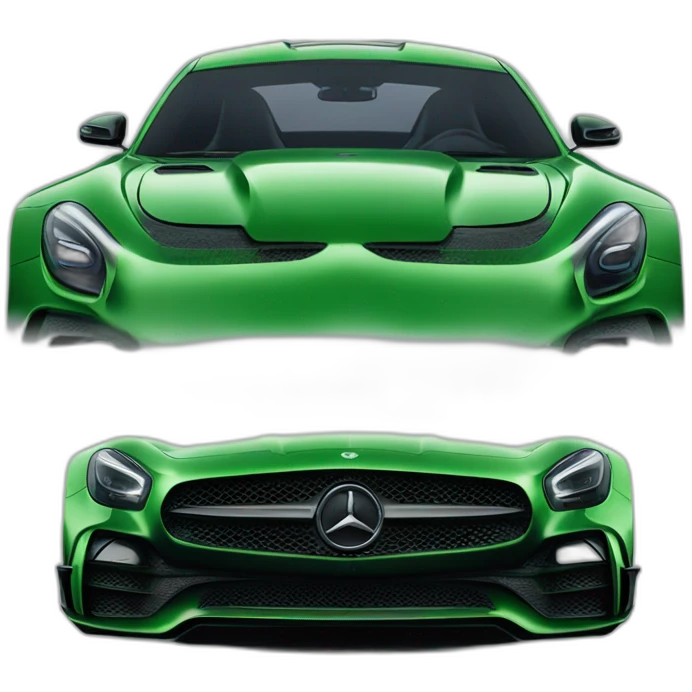 green Mercedes AMG GTR emoji