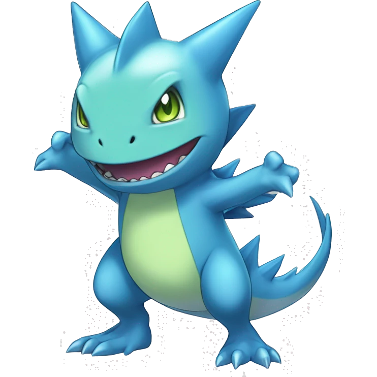 Blue Larvitar-Sharpedo-Gabite-Gible-Digimon Full Body emoji