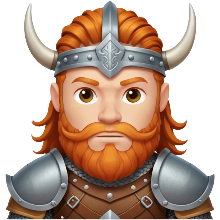 A ginger viking with armor emoji