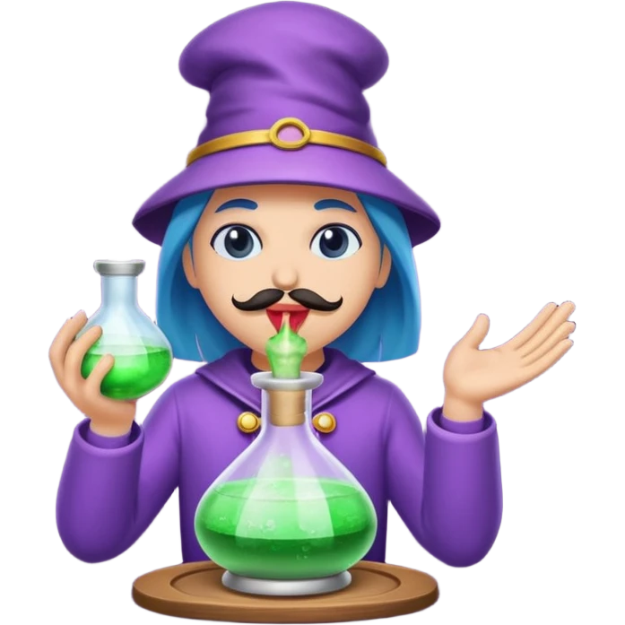potion maker blowing kiss made of spark dust emoji
