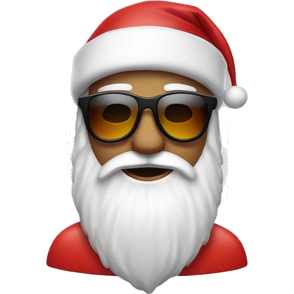 Santa with sunglasses  emoji